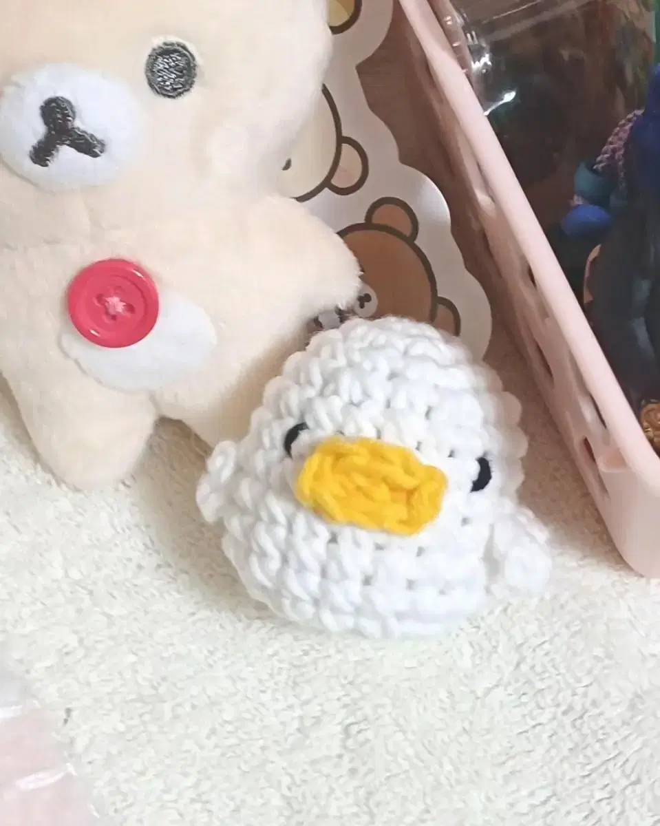 꽥꽥이 뜨개인형 키링